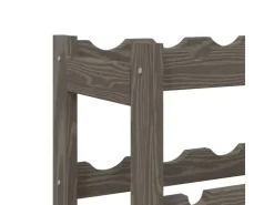 vidaXL Weinregal für 12 Flaschen Grau Massivholz Kiefer* Flaschenregale