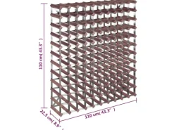 vidaXL Weinregal für 120 Flaschen Braun Massivholz Kiefer* Flaschenregale