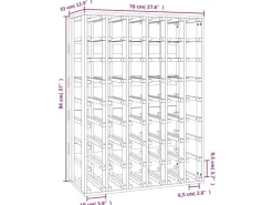 vidaXL Weinregal 70x33x94 cm Massivholz Kiefer* Flaschenregale
