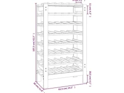 vidaXL Weinregal 61,5x30x107,5 cm Massivholz Kiefer* Flaschenregale