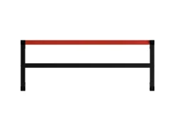 vidaXL Werkbankgestell Metall 150x57x79 cm Schwarz und Rot