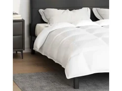 vidaXL Winterbettdecke Weiß 200 x 200 cm Feder 42007654* Überwürfe|Decken