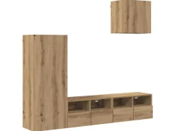 vidaXL Wohnwand 4-Tlg Artisan-Eiche Holzwerkstoff 3402780* Wohnwände