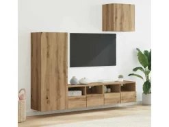 vidaXL Wohnwand 4-Tlg Artisan-Eiche Holzwerkstoff 3402780* Wohnwände