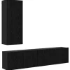 vidaXL Wohnwand 5-Tlg Schwarz Eichen-Optik Holzwerkstoff 3402778* Wohnwände