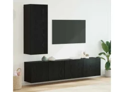vidaXL Wohnwand 5-Tlg Schwarz Eichen-Optik Holzwerkstoff 3402778* Wohnwände