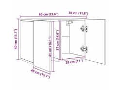 vidaXL Wohnwand 5-Tlg Schwarz Eichen-Optik Holzwerkstoff 3402778* Wohnwände