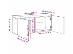 vidaXL Wohnwand 5-Tlg Schwarz Eichen-Optik Holzwerkstoff 3402778* Wohnwände