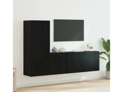 vidaXL Wohnwand 5-Tlg Schwarz Eichen-Optik Holzwerkstoff 3402769