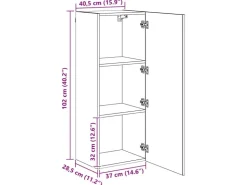 vidaXL Wohnwand 5-Tlg Schwarz Eichen-Optik Holzwerkstoff 3402769