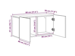 vidaXL Wohnwand 5-Tlg Schwarz Eichen-Optik Holzwerkstoff 3402769