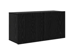vidaXL Wohnwand 4-Tlg Schwarz Eichen-Optik Holzwerkstoff 3402766* Wohnwände