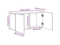 vidaXL Wohnwand 4-Tlg Schwarz Eichen-Optik Holzwerkstoff 3402766* Wohnwände