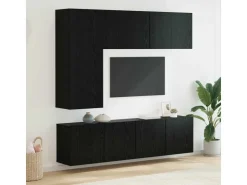 vidaXL Wohnwand 5-Tlg Schwarz Eichen-Optik Holzwerkstoff 3402772* Wohnwände