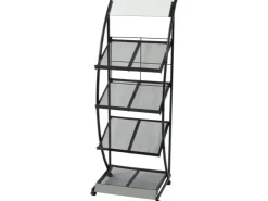 vidaXL Zeitschriftenständer 47 x 40 x 134 cm Schwarz und Weiß A4* Bücherregale|Garderoben