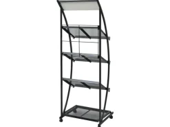 vidaXL Zeitschriftenständer 47 x 40 x 134 cm Schwarz und Weiß A4* Bücherregale|Garderoben