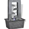 vidaXL Zimmerbrunnen mit LED-Licht Polyresin 15,8 x 11,8 x 24 cm
