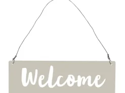 Videx Garden Türschild Welcome Metall Grau 8 cm x 25 cm* Dekorative Figuren