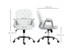 Vinsetto Bürostuhl Ergonomisch für Home Office 59 x 60 x 103 cm