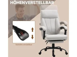 Vinsetto Bürostuhl mit Liegefunktion Höhenverstellbar* Stühle
