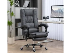 Vinsetto Massage-Bürostuhl 111-119 cm Höhenverstellbar mit Fußstütze* Sessel