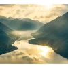 Komar Vlies Fototapete Gold Mountains 400x250 cm