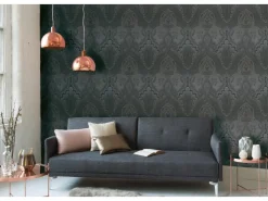 AS-Creation Vliestapete Barock Ornament Glänzend Glatt Schwarz Dunkelgrau FSC®