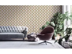 AS-Creation Vliestapete 3D Design Glänzend Leicht Strukturiert Gold Weiß FSC®* Tapetenmuster