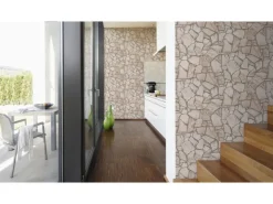 AS-Creation Vliestapete Steinmaueroptik Woodn Stone Beige-Braun FSC®
