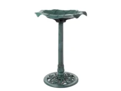 Vogeltränke Blüte mit Standfuß aus Kunststoff 70 cm Grün