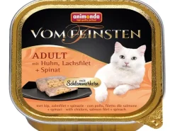 Animonda Vom Feinsten Katzen-Nassfutter Adult Huhn und Lachsfilet und Spinat 100 g