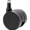 Wagner Drehstuhl-Doppelrolle 5er Set Konkav Ø 5 cm Schwarz* Stifte