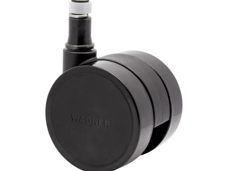 Wagner Drehstuhl-Doppelrolle 5er Set Konkav Ø 5 cm Schwarz* Stifte