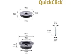 Wagner design yourself Wagner Filzgleiter 12-teilig QuickClick Ultrasoft Slim Ø 25 mm Schwarz-Grau* Sessel