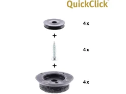 Wagner design yourself Wagner Filzgleiter 12-teilig QuickClick Ultrasoft Slim Ø 25 mm Schwarz-Grau* Sessel