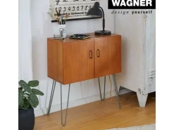 Wagner design yourself Wagner Möbelbein Hairpin Länge 400 mm Moss Grey