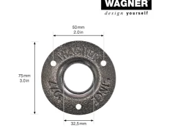 Wagner design yourself Wagner Möbelbein Industrial Pipe Ø 32,5 mm Länge 100 mm Schwarz