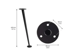 Wagner design yourself Wagner Möbelbein Schräg 80er Jahre Stil Ø 65 mm x 400 mm Schwarz Matt* Weitere Regale