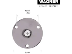Wagner Möbelfuß Ø 3,8 cm Länge 15 cm - 16,5 cm Edelstahl-Optik* Kommode