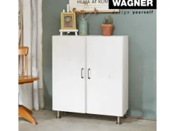 Wagner Möbelfuß Ø 3,8 cm Länge 15 cm - 16,5 cm Edelstahl-Optik* Kommode
