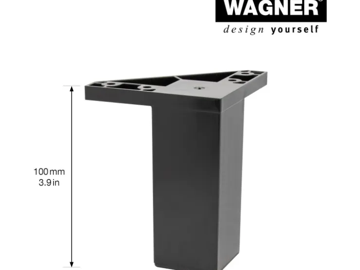 Wagner Möbelfuß 10 cm Schwarz