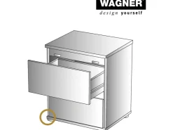 Wagner Möbelfuß Justus Lounge QuickClick mit Anschraubplatte 4er Set* Kommode