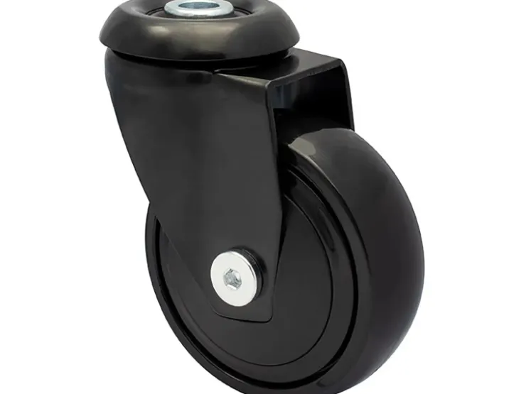 Wagner design yourself Wagner Möbel-Lenkrolle 3C-Serie Softrolle mit Rückenloch Kugellager Schwarz* Vitrinen