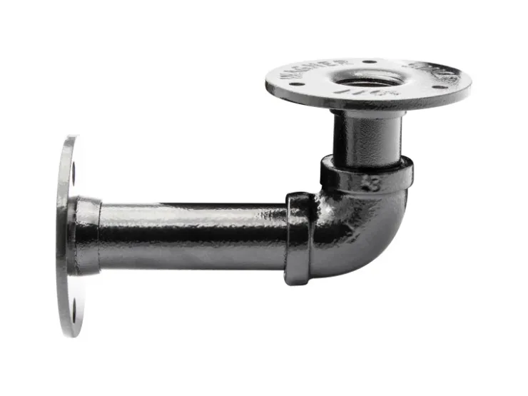 Wagner Regalträger Industrial Pipe Ø 3,25 cm x 12 cm Schwarz* Regale Massivholz
