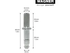 Wagner design yourself Wagner Riffelstift 58 mm 2 Stück* Stifte