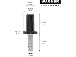 Wagner design yourself Wagner Stift & Einschlaghülse 13 mm SV Verpackung 70 % 2 Stück* Stifte