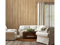 WALLFACE 25895 Willow OAK Nature Wandverkleidung in Holz Optik Matt Braun 2600 mm x 1000 mm x 1,35 mm 2,6 m2 Braun* Klebefolien