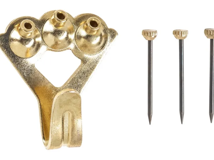 Wandhaken Vermessingt mit Stift Gr. 4 3 Stück* Stifte