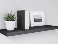 Wandregal Carlton 60 cm x 24 cm x 3,8 cm* Regale Schwarz