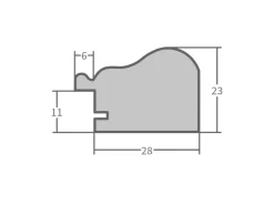 WANDStyle Bilderrahmen H390 aus Massivholz in 13 x 18 cm im Stil Landhaus